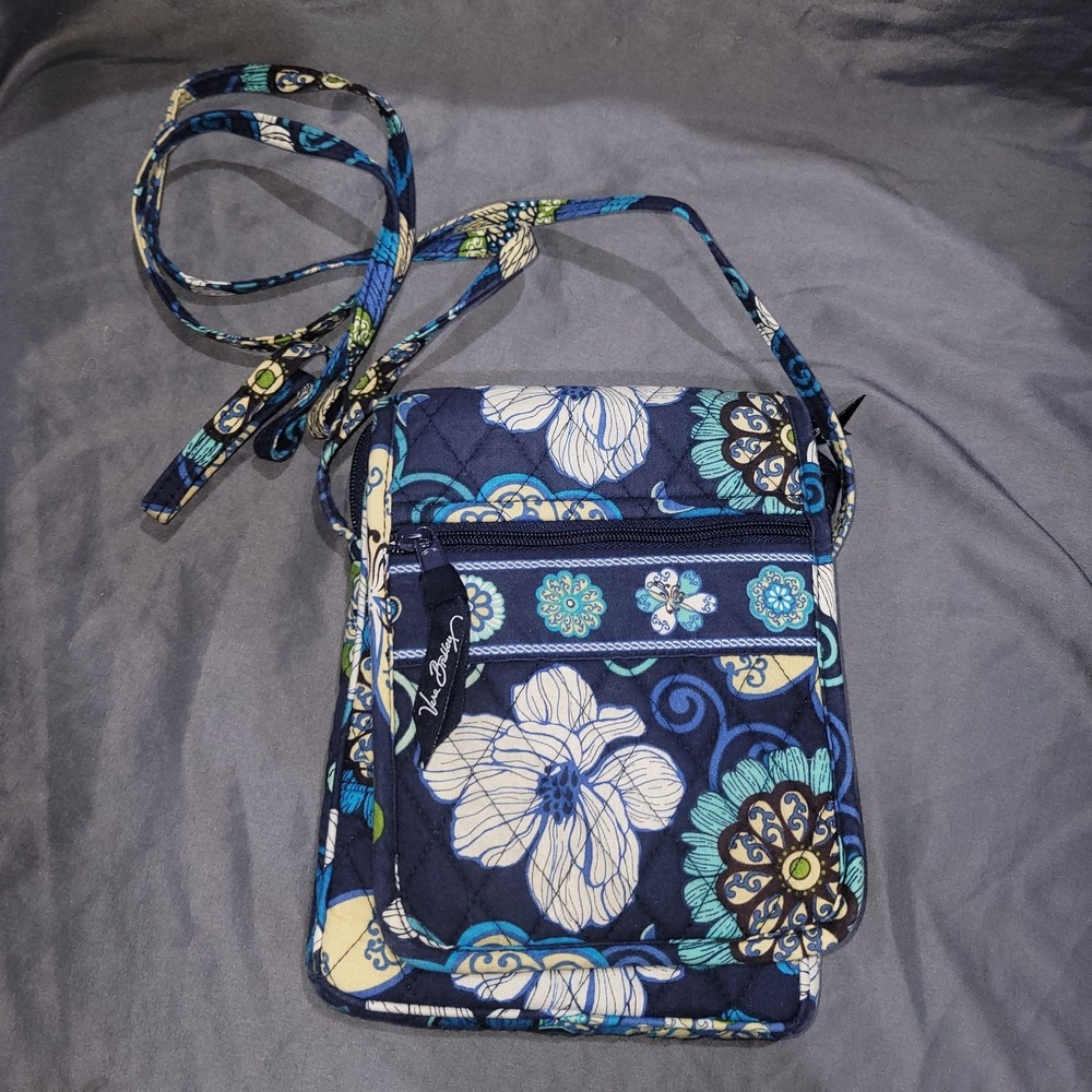 VERA BRADLEY Mini Hipster Crossbody Shoulder Bag - Mod Floral Blue